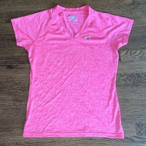 Pink Semi-Fitted Under Armour Shirt